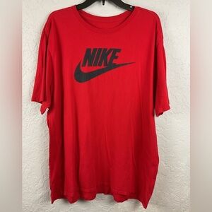 Men’s Nike Athletic Cut Tee Red Short Sleeve Swoosh Size 2XL